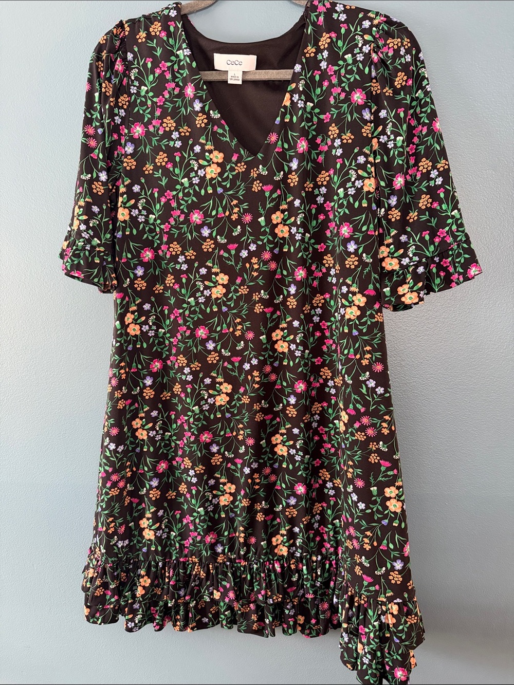 Cece floral mini dress
